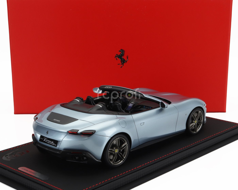 Bbr-models Ferrari Roma Spider Open 2020 - Con Vetrina - With Showcase 1:18 Grigio Alloy - Šedá