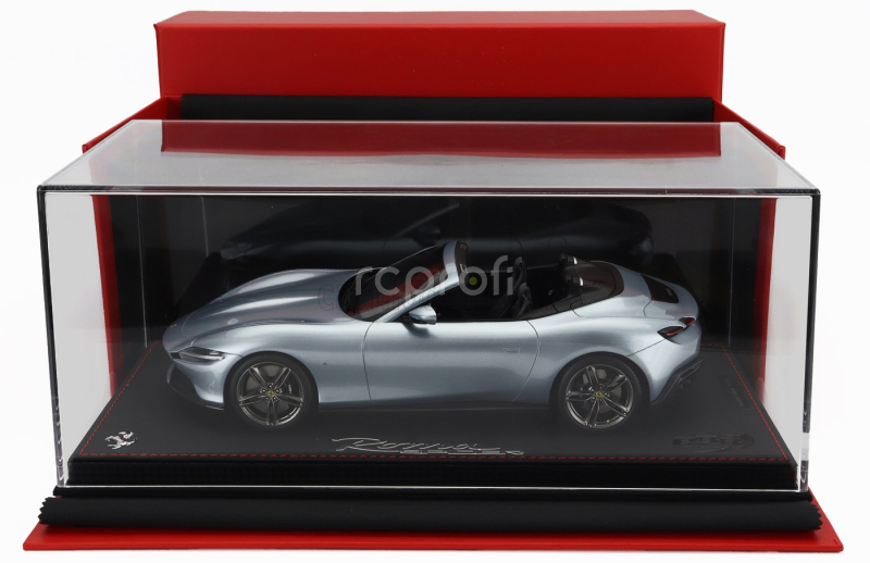 Bbr-models Ferrari Roma Spider Open 2020 - Con Vetrina - With Showcase 1:18 Grigio Alloy - Šedá