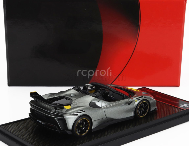 Bbr-models Ferrari Sf90 Xx Stradale Spider 2024 1:43 Grigio Competizione - Šedá Žlutá Černá