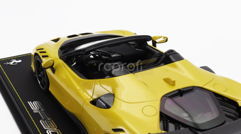 Bbr-models Ferrari Sf90 Xx Stradale Spider 2024 - Con Vetrina - With Showcase 1:18 Giallo Montecarlo - Žlutá S Černou