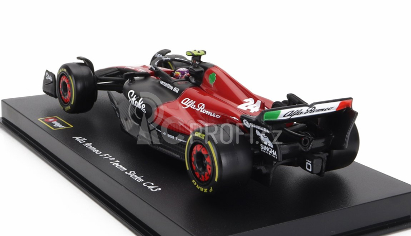 Bburago Alfa romeo F1 C43 Team Stake N 24 Season 2023 Guanyu Zhou 1:43, černá