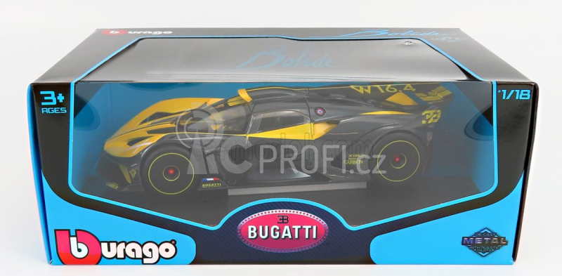 Bburago Bugatti Bolide 1:18 žlutá