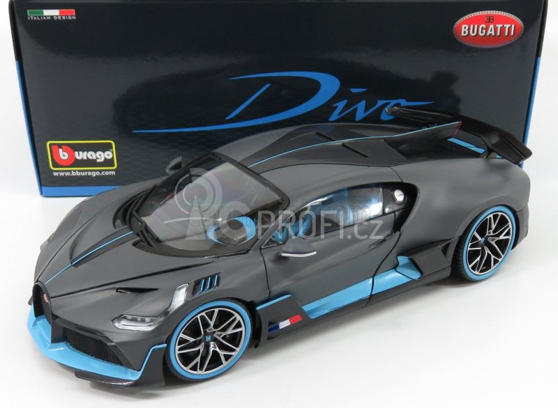 Bburago Bugatti Divo 1:18 stříbrná