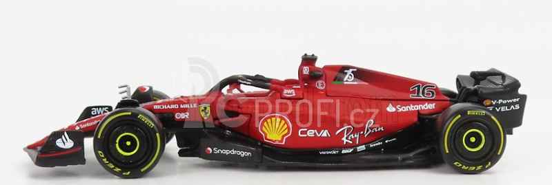 Bburago Ferrari F1-75 Scuderia Ferrari N 16 Season 2022 Charles Leclerc 1:43, červená