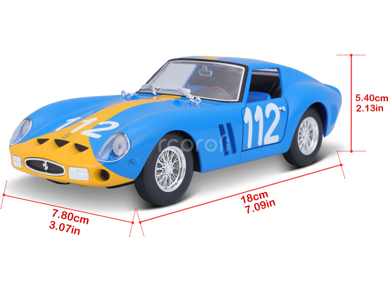 Bburago Ferrari GTO 250 1:24 Kit modrá