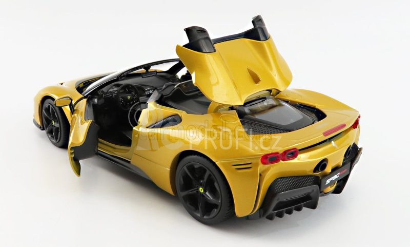 Bburago Ferrari SF90 Spider 1:18 žlutá metalíza