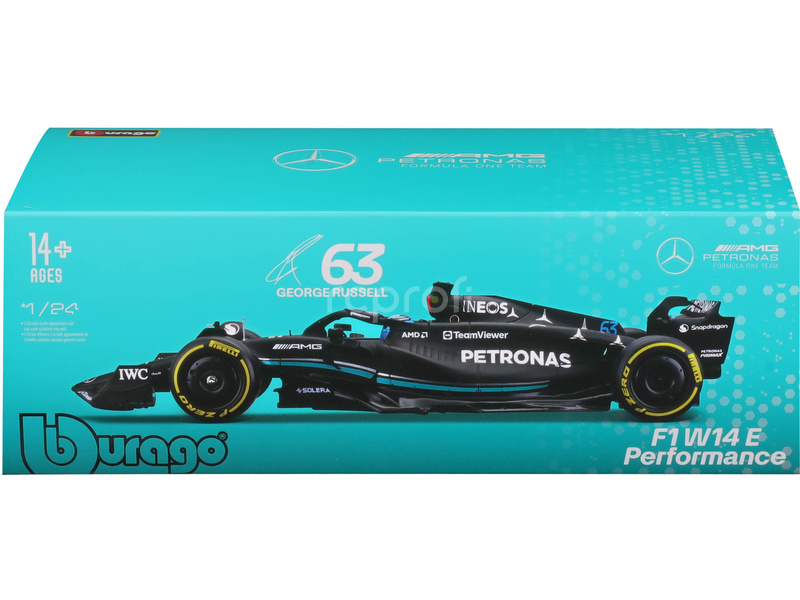 Bburago Mercedes-AMG Petronas W14 E 1:18 #63 Russel