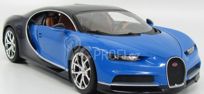 Bburago Plus Bugatti Chiron 1:18 modrá