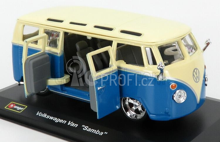 Bburago Plus Volkswagen Van Samba 1:32 modrá