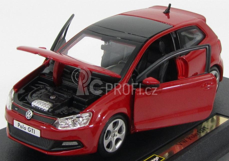 Bburago Plus VW Polo GTI Mark 5 1:24 červená