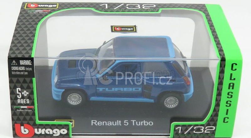 Bburago Renault 5 Turbo 1:32 modrá