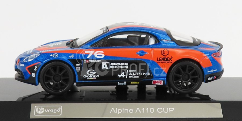 Bburago Renault A110 N 76 Cup 2020 1:43 Modrá Oranžová