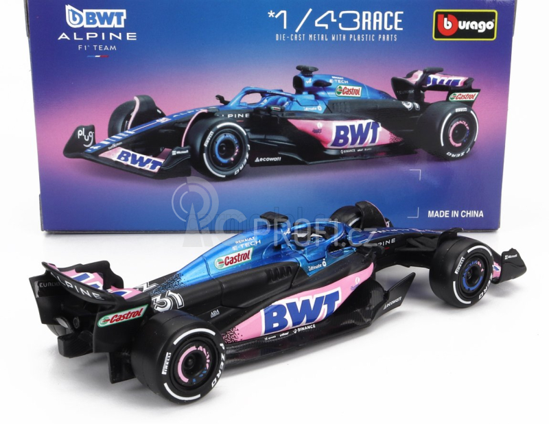 Bburago Renault F1 A523 Team Bwt Alpine F1 N 31 1:43, modrá