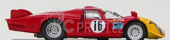 Best-model Alfa romeo 33.2 Coda Lunga N 16 Prove Spa 1968 T.pilett 1:43 Červená Žlutá