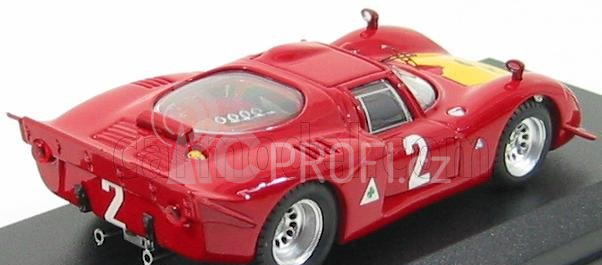 Best-model Alfa romeo 33.2 N 2 Imola 1968 Casoni - Dini 1:43 Červená Žlutá