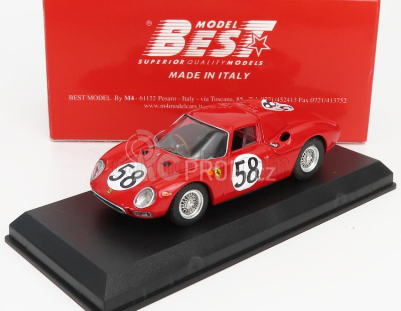 Best-model Ferrari 250lm 3.3l V12 Team N.a.r.t. N 58 24h Le Mans 1964 J.rindt - D.piper 1:43 Red