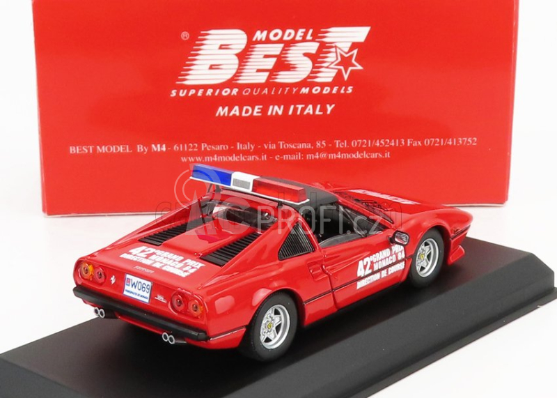 Best-model Ferrari 308 Gts Official Safety Car F1 Monaco Gp 1984 1:43 Red