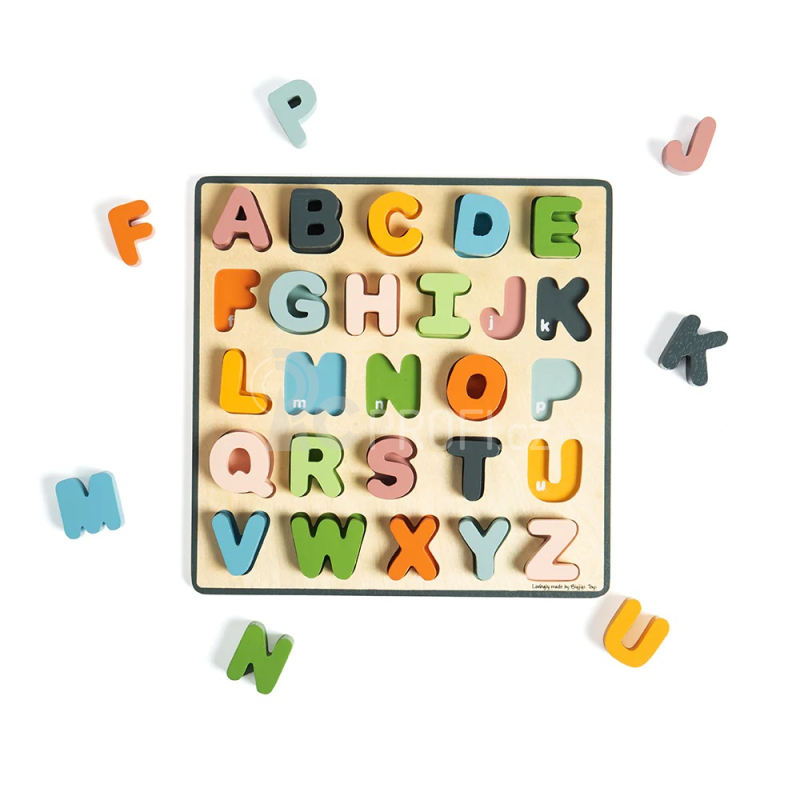 Bigjigs Toys Dřevěné puzzle velká písmena - ABC