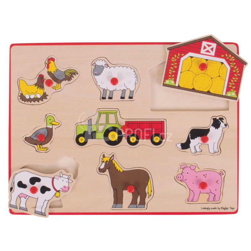 Bigjigs Toys Vkládací puzzle Farmářský statek