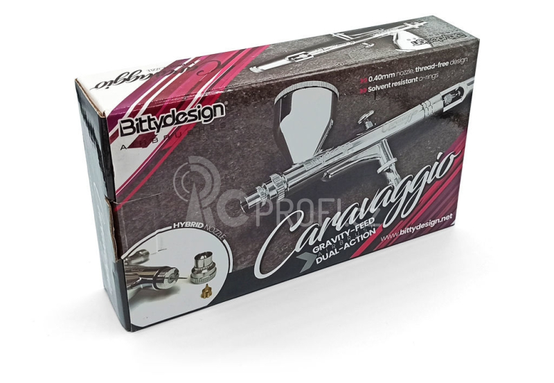 Bittydesign Caravaggio gravity-feed airbrush dual-action Airbrusch pistole