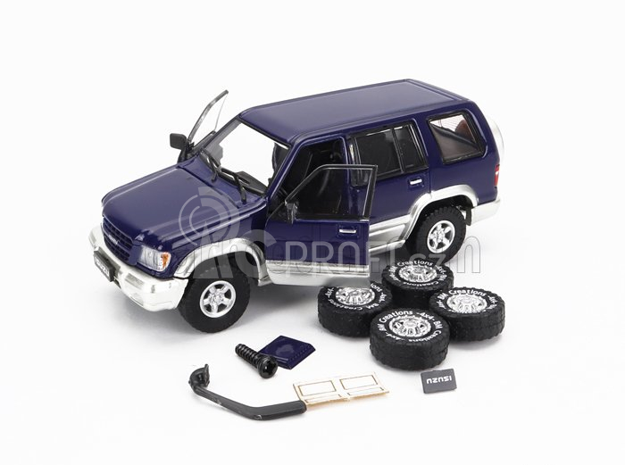 Bm-creations Isuzu Trooper Big Horn 1998 1:64 Modrá Stříbrná