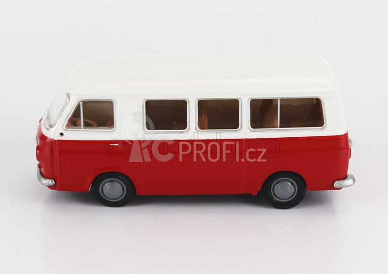 Brekina plast Fiat 238 Minibus 1966 1:87 Červená Bílá