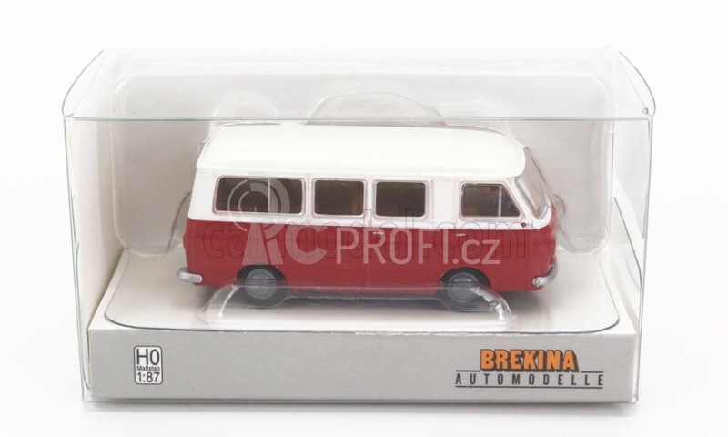 Brekina plast Fiat 238 Minibus 1966 1:87 Červená Bílá