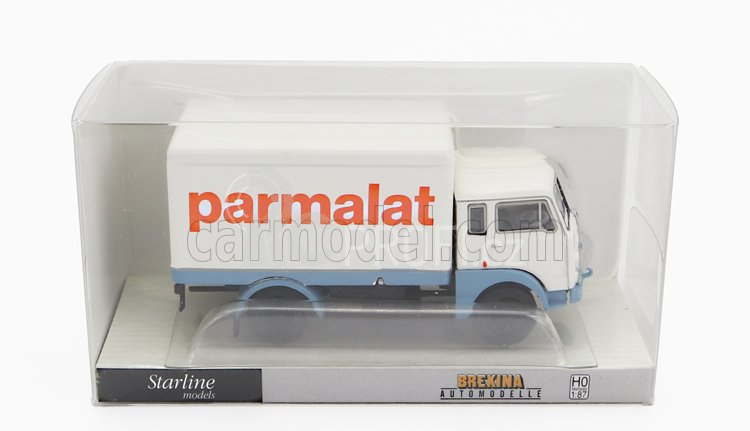 Brekina plast Fiat 642 Truck Cassonato Parmalat 1962 1:87 Bílá Světle Modrá