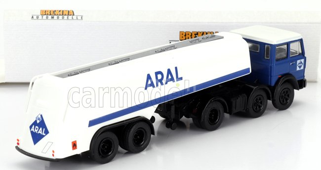 Brekina plast Fiat 691 T Tanker Truck Aral 1970 1:87 Modrá Bílá