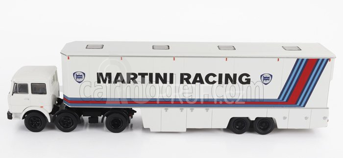 Brekina plast Fiat 691 T Truck Team Lancia Martini Racing Car Transporter 1970 1:87 Bílá