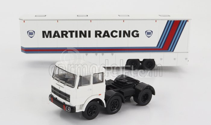 Brekina plast Fiat 691 T Truck Team Lancia Martini Racing Car Transporter 1970 1:87 Bílá