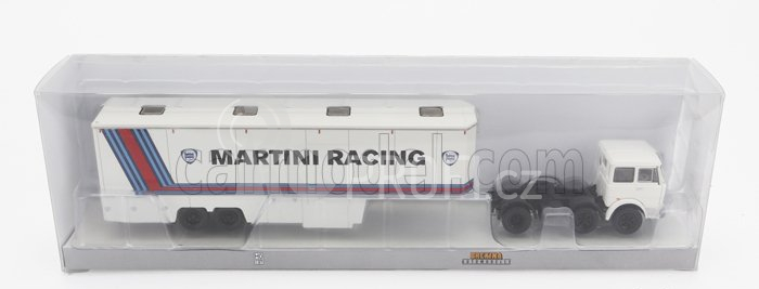 Brekina plast Fiat 691 T Truck Team Lancia Martini Racing Car Transporter 1970 1:87 Bílá