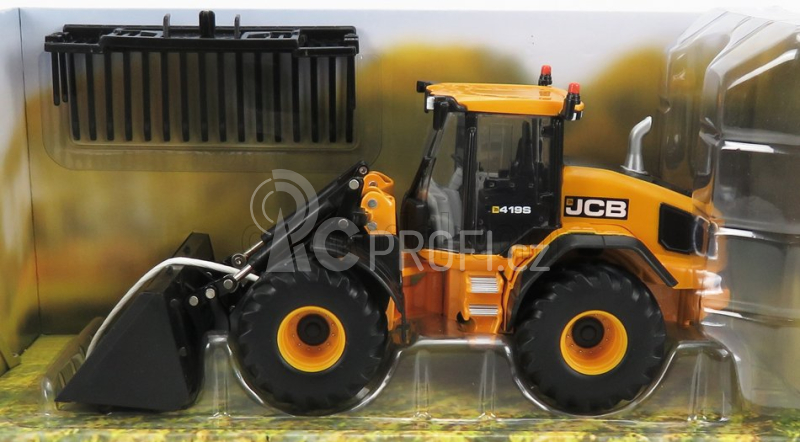 Britains JCB 4195 Ruspa Gommata Tractor - Scraper 1:32 Žlutá Černá