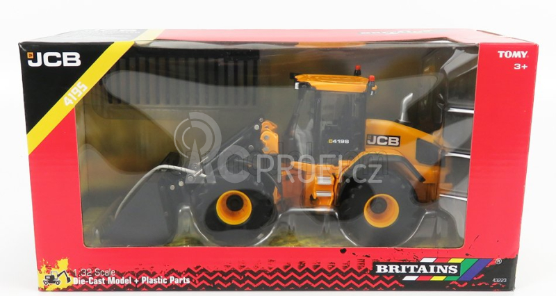 Britains JCB 4195 Ruspa Gommata Tractor - Scraper 1:32 Žlutá Černá