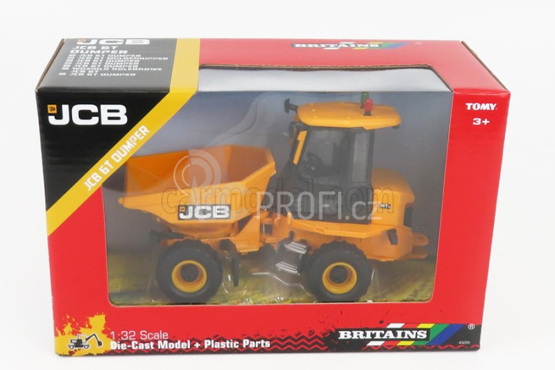 Britains JCB 6t Dumper Trasporto Terra Gommata Tractor 2020 1:32 Žlutá