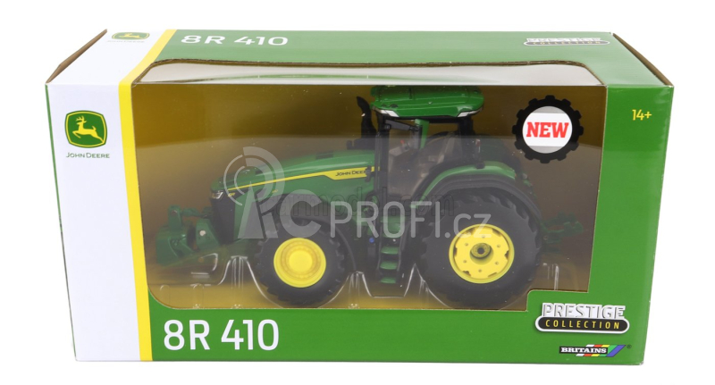 Britains John deere 8r 410 Tractor 2020 1:32 Zelená Žlutá