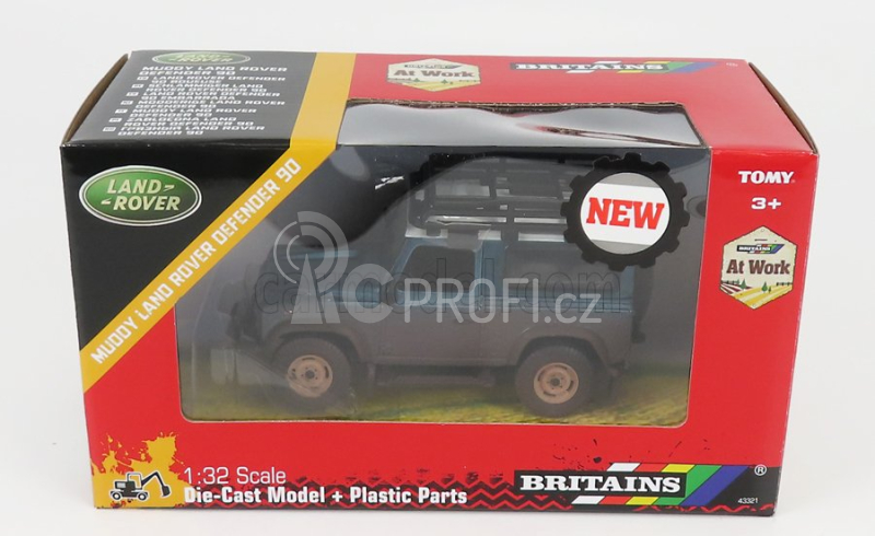 Britains Land rover Land Defender 90 Muddy (dirty Version) 1984 1:32 Blue Met