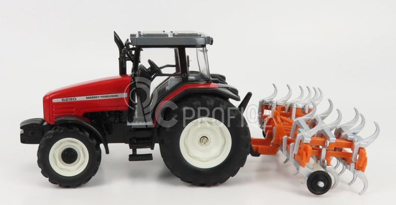 Britains Massey ferguson 6290 Tractor With Trailer 2012 1:32 Červená Oranžová