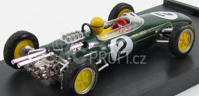 Brumm Lotus F1  25 N 2 Belgium Gp 1963 T.taylor - With Pilot - Figure 1:43 Zelená