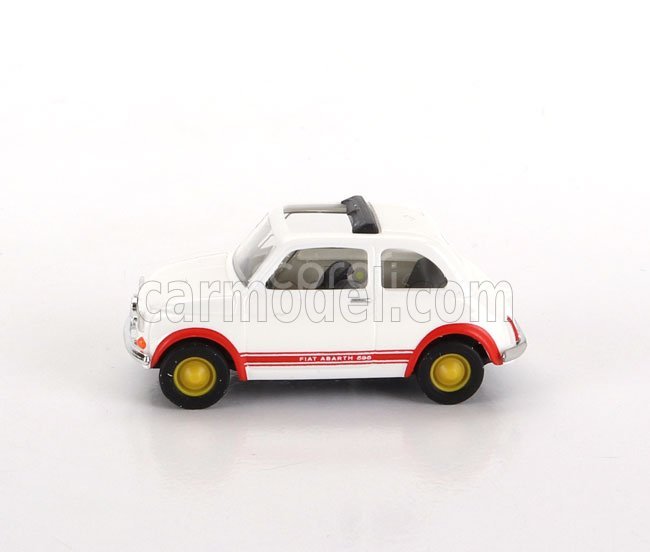 Busch Fiat 500 Abarth 595 Open Roof 1965 1:87 Bílá Červená