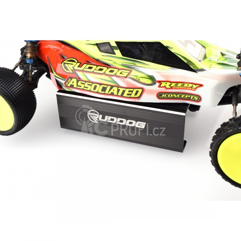 Car-stojánek alu černý s mech. protiskluz. proužky pro 1/10 a 1/8 Buggy a Truggy podvozky