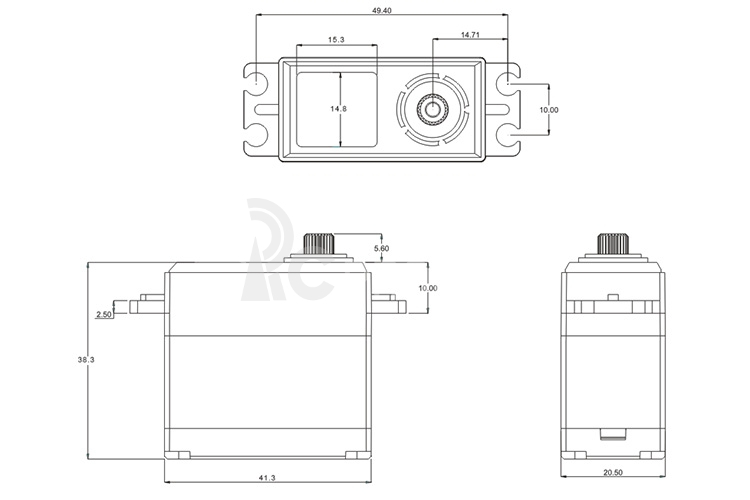 CL6030 HiVOLT CORELESS WATERPROOF Digital servo (30kg-0,11s/60°)