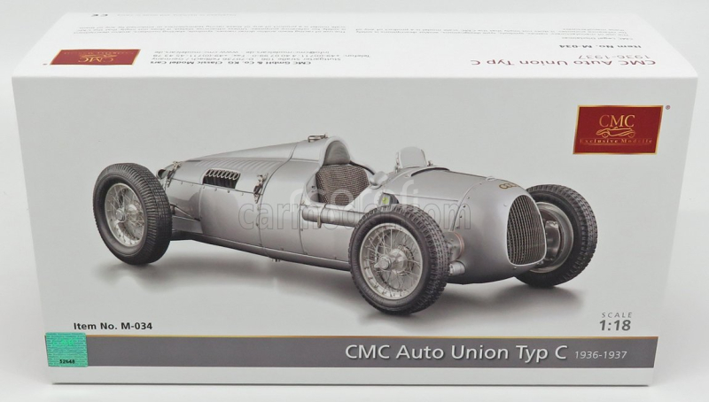 Cmc Auto union Type C 1936-1937 1:18 Silver