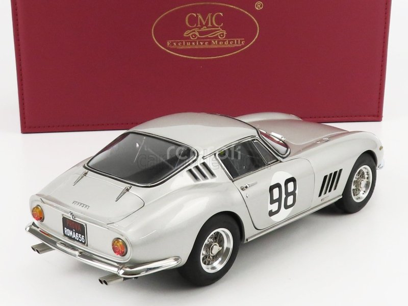 Cmc Ferrari 275 Gtb/c Competizione Ch.9051 N 98 500km Mugello 1966 R.sinibaldi - M.grana 1:18 Silver