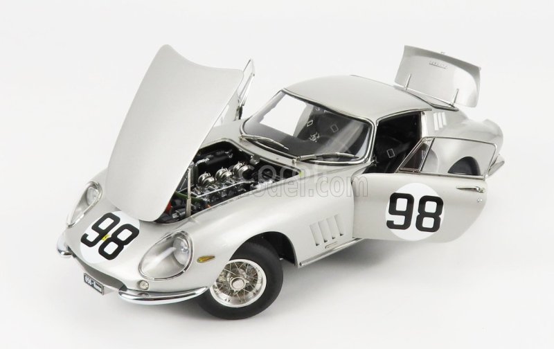 Cmc Ferrari 275 Gtb/c Competizione Ch.9051 N 98 500km Mugello 1966 R.sinibaldi - M.grana 1:18 Silver