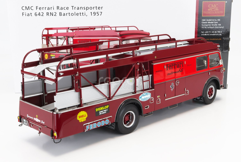 Cmc Fiat 642rn2 Truck Bartoletti F1 Ferrari Car Transporter 1957 1:18 Red