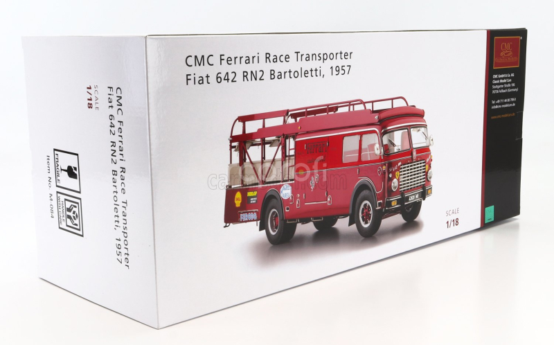 Cmc Fiat 642rn2 Truck Bartoletti F1 Ferrari Car Transporter 1957 1:18 Red