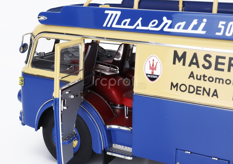 Cmc Fiat 642rn2 Truck Bartoletti Maserati Car Transporter 1957 1:18 Modrá Žlutá