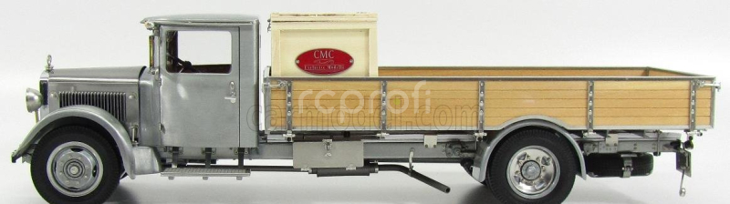 Cmc Mercedes benz Lo2750 Platform Truck With Wooden Box Car Transporter 1936 1:18 Šedé Dřevo