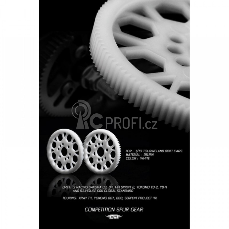 Competition Delrin SPUR 48P 66T pro 1/10 OnRoad, Touring, Drift